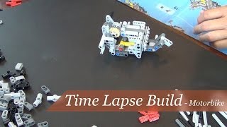 YouTube thumbnail: Time Lapse Build - Lego Technic Motorbike Set #8051