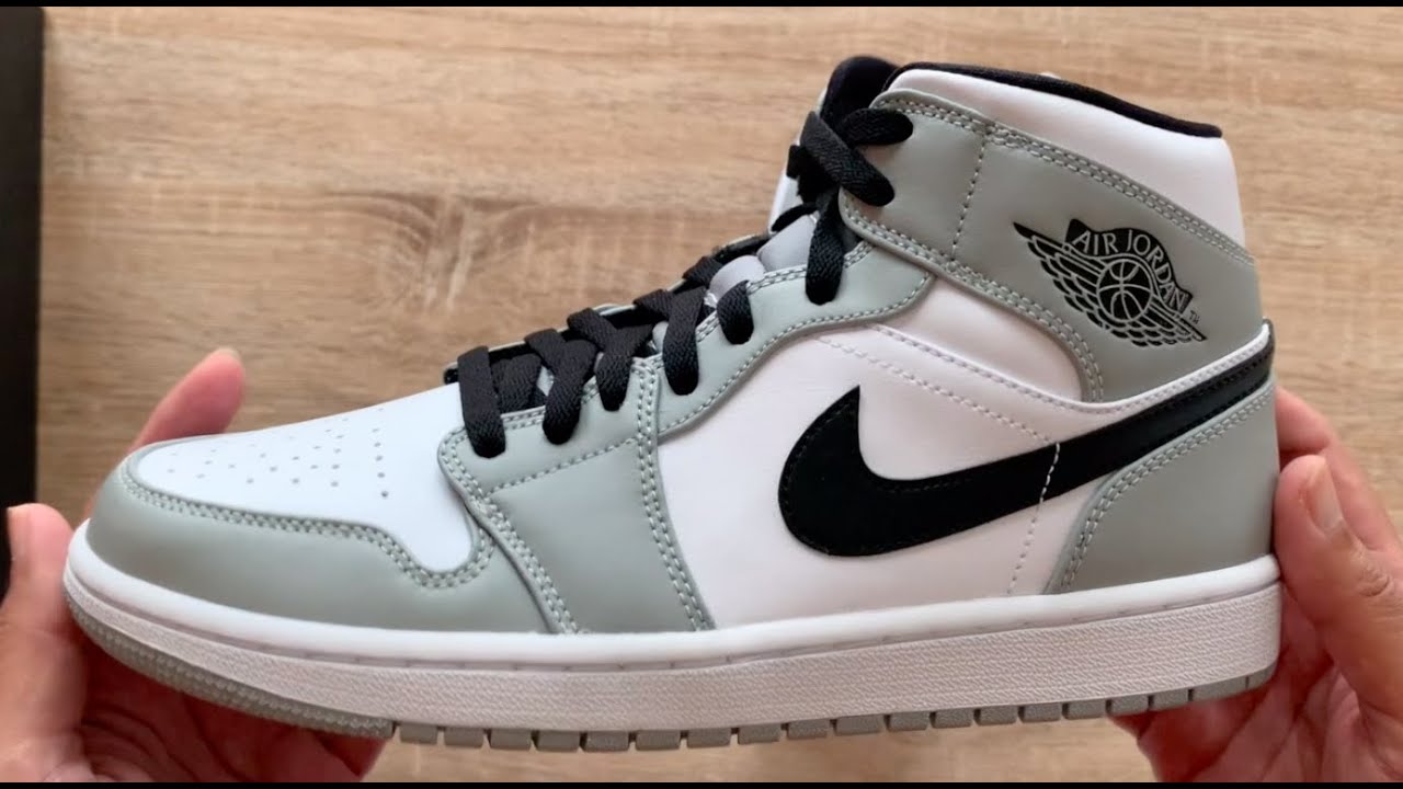 UNBOXING AND UP-CLOSE VIEW AIR JORDAN 1 MID SMOKE GREY