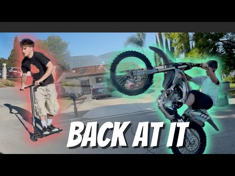 BACK AT IT! Dirtbike Car & Scooter| ROCCOPIAZZA