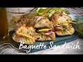 Baguette sandwich | 3 easy ways | French & Italian | Cheesy & meaty