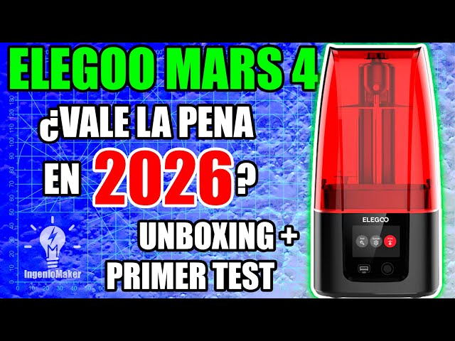 Vídeo relacionado con ELEGOO Mars 4 MSLA Impresora 3D Resina, 9K 7" Pantalla Mono LCD, con UI Interfaz Sencilla e Intuitiva, 3 Modos de Impresión Inteligente y Purificador de Aire,Tamaño de Impresión 153,36x77,76x175 mm³