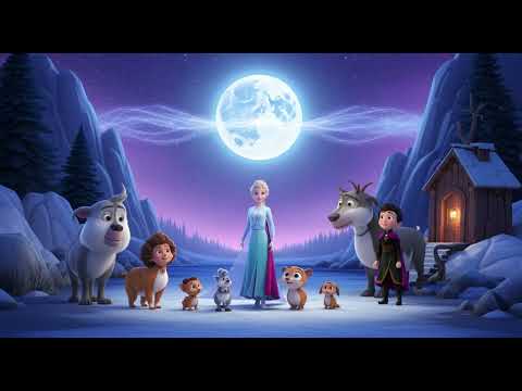 🎵 Frozen Moonlight Dreams 2 ❄️🌙 | Elsa, Anna & Rapunzel Magical Lullaby | Bedtime Song for Kids ✨💖