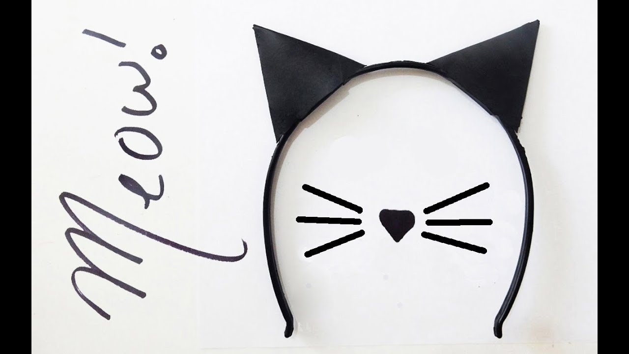 DIY Black Cat Ears Headband