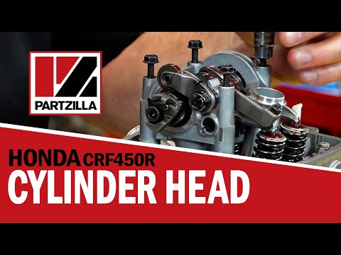 Honda CRF450 Head Installation | CRF450 Valve Adjustment | Honda CRF450-R Engine Rebuild Part 6
