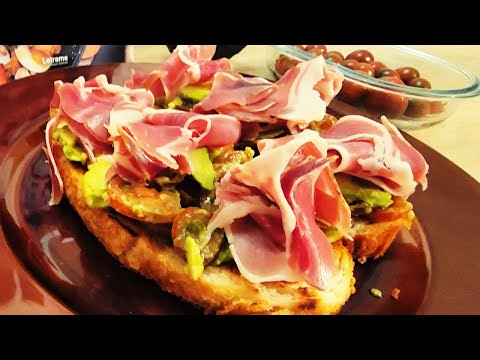 "La Mejor Tostada de Aguacate, Jamón Serrano y Tomates Cherry en 5 Minutos! 😍🥑🍞"