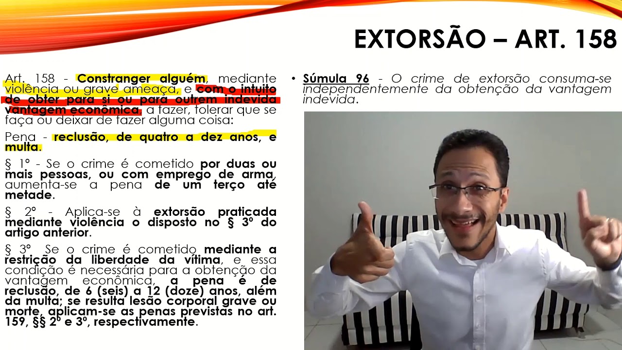 EXTORSÃO - ART. 158 DO CÓDIGO PENAL