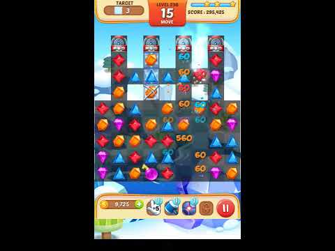 Jewel Match King Level 236 - Walkthrough ( No Booster )