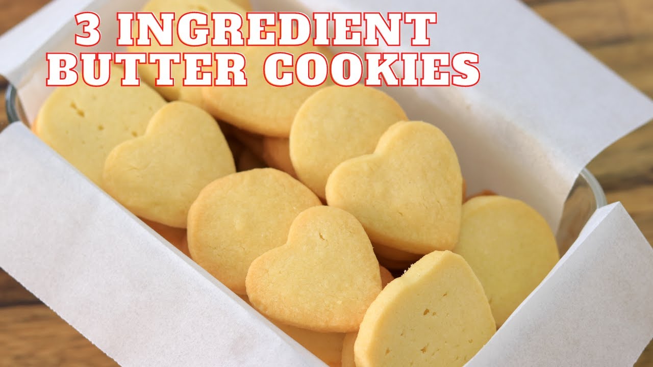 3-Ingredient Butter Cookies Recipe - The Cooking Foodie