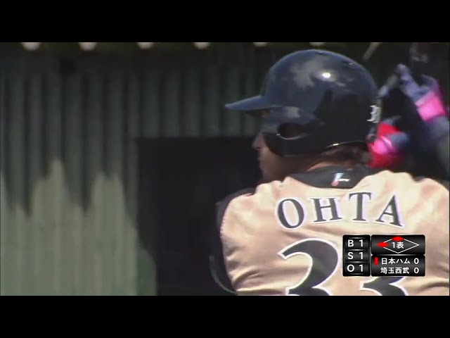 【ファーム】実戦復帰したファイターズ・大田 1打席目からタイムリーを放ち2点を先制!! 2018/8/21 L-F(ファーム)