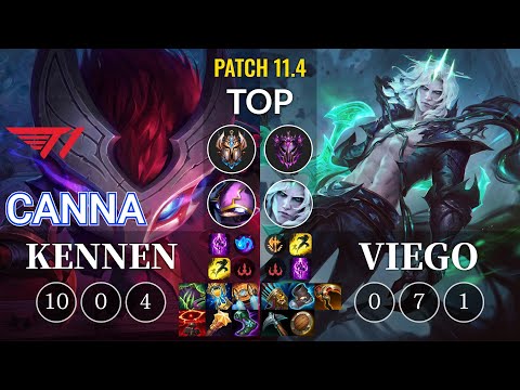 T1 Canna Kennen vs Viego Top - KR Patch 11.4