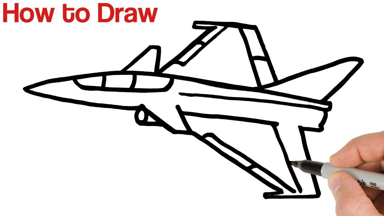 How to Draw a Fighter Jet Airplane Step by Step