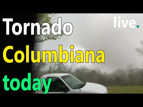 Tornado near Columbiana today   Live footage