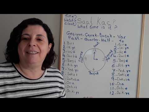 TURKISH Lesson Telling The Time SAAT KAÇ