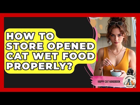How To Store Opened Cat Wet Food Properly? - Happy Cat Handbook