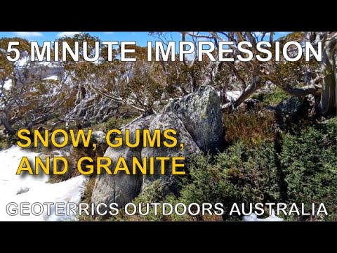 Snow, Gums, and Granite - 5 Minute Impression - spring snow, snow gums, and the Kosciuszko granite