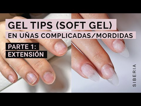 GEL TIPS NAILS (soft gel) 💅 Extensión con GEL TIPS PRESS ON en uñas complicadas / mordidas