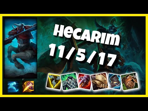 Hecarim vs Graves NA Challenger JUNGLE (11/5/17) Gameplay Replay - Patch 10.23