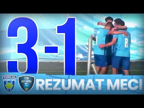 REZUMAT - Progresul Spartac 3-1 CSM Alexandria - LIGA A 3-A - PLAY-OFF - ETAPA A 5-A