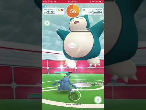 Pokémon Go - Snorlax Raid Solo (Tier 3) Using All Fighting Types in Cloudy Weather
