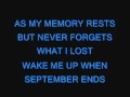 Green Day-Wake Me Up When September Ends lyrics