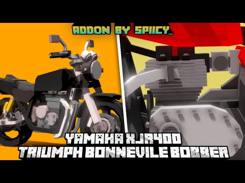 Insane Minecraft Motorcycles! Yamaha XJR400 & Triumph Bobber