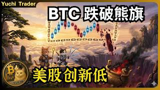 BTC 跌破熊旗，美股创新低/比特币行情分析/bitcoin价格行为分析(BTC/ETH/比特币/以太坊/bitcoin/ethereum行情分析)
