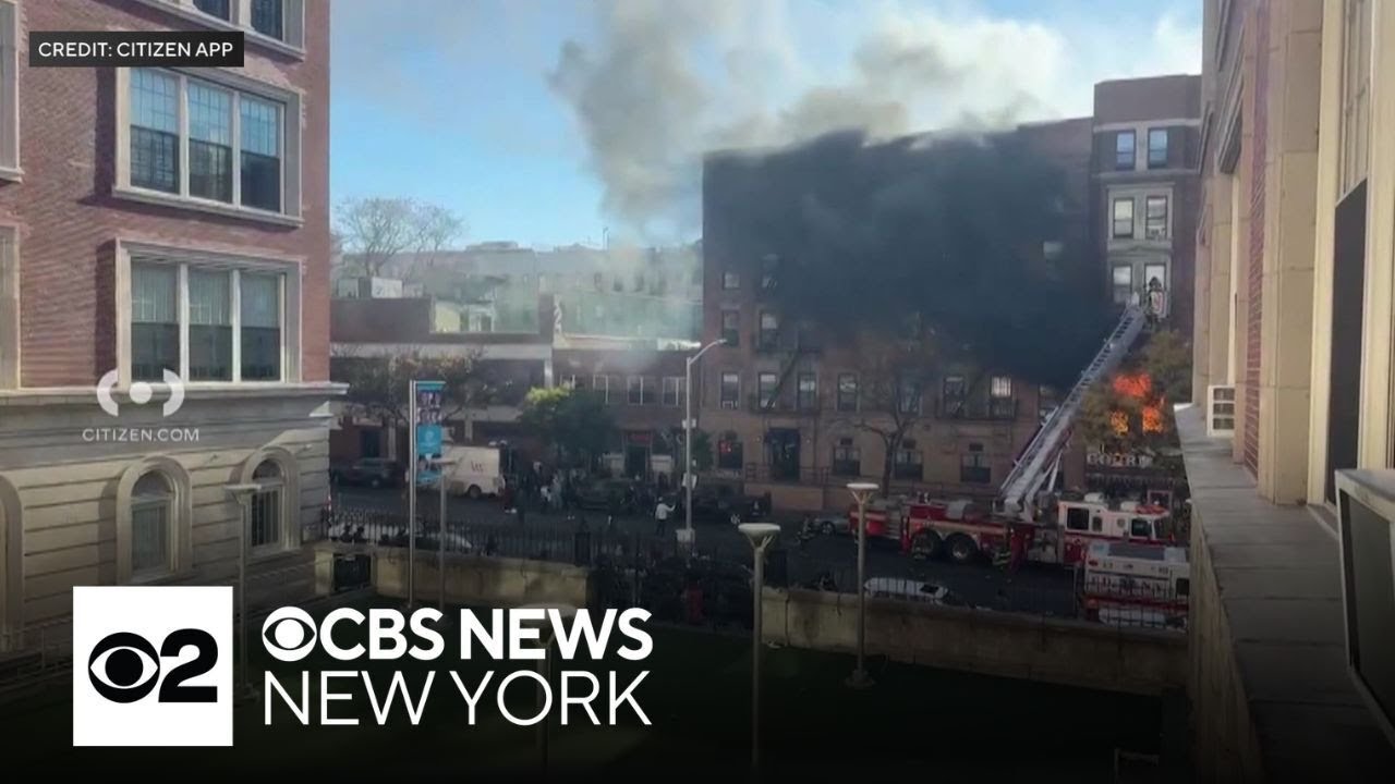 Firefighter falls about 40 feet while battling Hamilton Heights fire