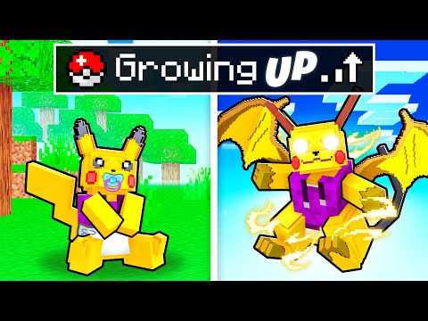 Growing UP as a POKEMON in Minecraft!