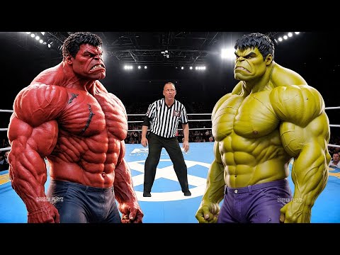 RED HULK vs YELLOW HULK - EPIC BATTLE