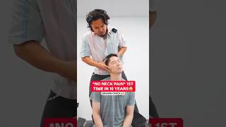 1ST TIME his neck HASNT HURT in Years‼️😭 #chiropractic #backpain #neckpain #trending