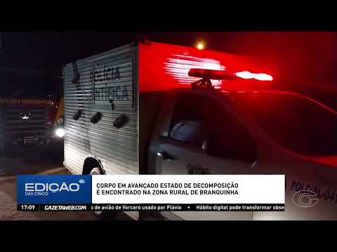 Corpo em avançado estado de decomposição é encontrado na zona rural de Branquinha - 24/09/2026