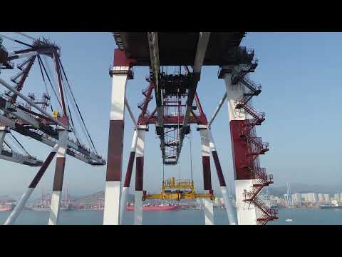 Operating 50-meter cargo cranes…remotely
