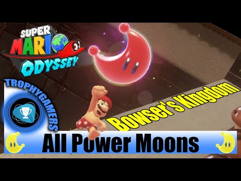 Super Mario Odyssey All Power Moon Locations Bowser’s Kingdom - No commentary