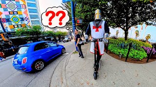 I Wore A Knights Outfit For My City Scooter Ride and This Happened!