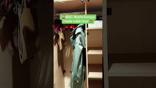 MSC World Europa Inside Cabin Tour. #mscworldeuropa #msccruises #cruises #cabintour #roomtour