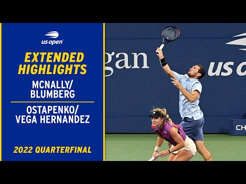 McNally/Blumberg vs. Ostapenko/Vega Hernandez Extended Highlights | 2022 US Open Quarterfinal