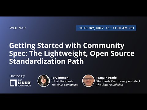 Getting Started with Community Spec: The Lightweight, Open Source Standardization Path
