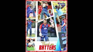 Delhi Capitals | Thank you Batters | IPL 2023