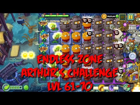 Plants vs Zombies 2 - Dark Ages | Endless Zone All Max Level Plants Test Level 61 - 70