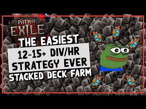 PoE | The EASIEST 12-15+ Div/Hour you will ever make: T16 Stacked Deck Farming - 3.27 Cloister Farm