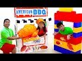 Wendy And Alex Pretend Play Cooking Giant BBQ Playset Toy Restaurant Cafe