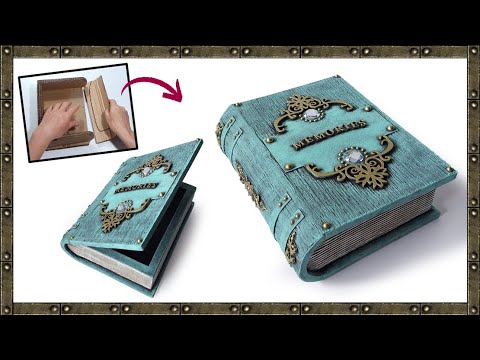 Victorian style BOOK BOX idea | DIY cardboard box