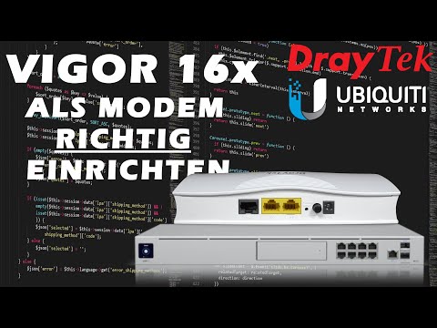 DrayTek Vigor 167 RICHTIG als Modem einrichten. PPPoE Einwahl - #ubiquiti #tplink