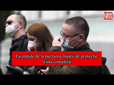 Excepțiile de la purtarea măștii de protecție. Lista completă