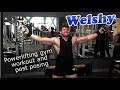 Heavy Lifts in the gym and powerlifter post posing