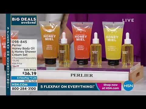 Perlier Honig-Körperöl Honig-Elixier-Duschcreme-Set