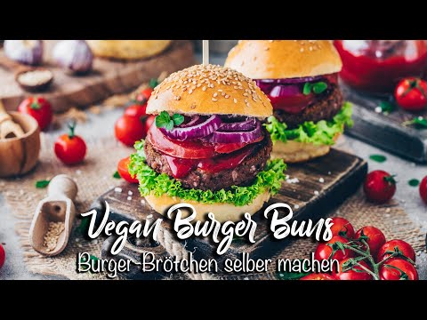 Vegane Burger-Brötchen selber machen *fluffig weiche Brioche Hamburger-Brötchen* Einfaches Rezept!