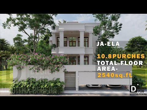 148.PROPOSED NEW HOUSE AT JA-ELA SRI LANKA (Land Size -10P / Floor Area -2540 Sqft)