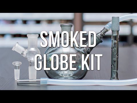 Smoked Globe 14mm Water Piece Kit w/Pass-Through Adapter - Product Demo | GWNVC's Vaporizer Reviews