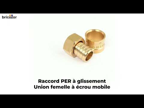 Raccord PER à glissement - Union femelle à écrou mobile BOUTTÉ